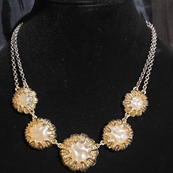 Talbots Gold and Silver Necklace with Elegant Design - Picture 1 of 1